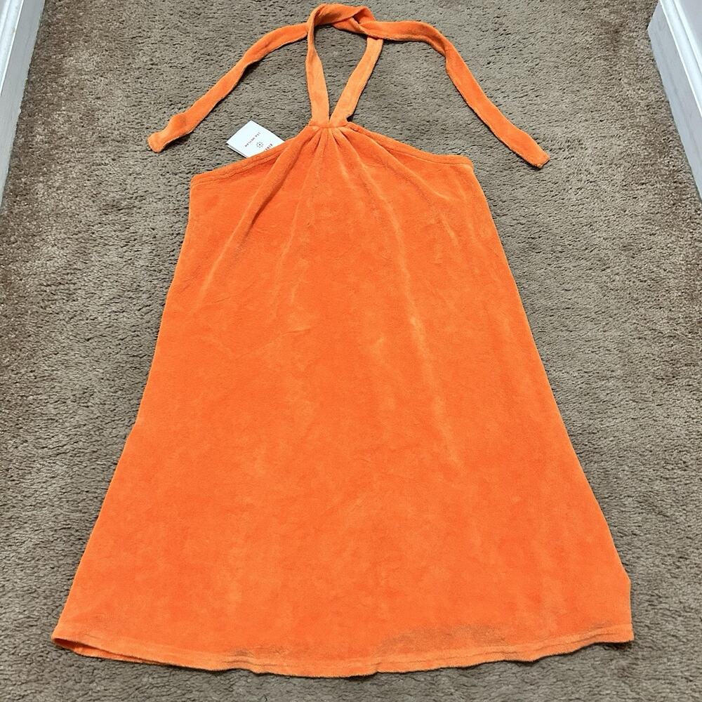 Xirena Lolita Terry Dress Size Small Tangerine Orange Halter